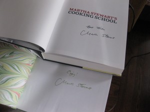 Our Martha Stewart autographed books