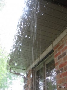 Gutters overflowing