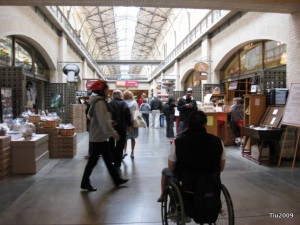 Walking into the Ferry Bldg.