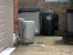 Rain barrel at work