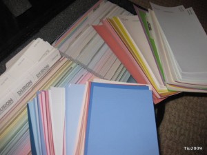 My stash of paint samples from my construction days