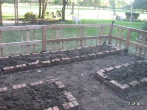 Fenced kitchen garden 