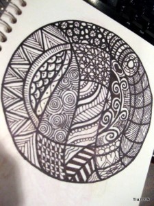 Black and white mandala-ish