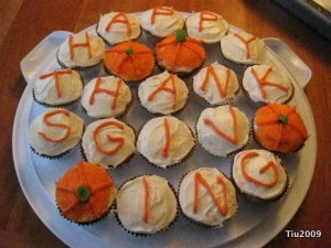 Thanksgiving pumpkin cupcakes
