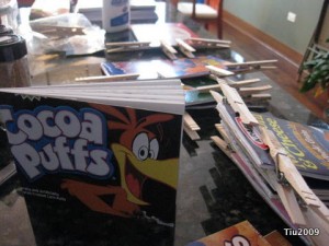 Recycled Cereal and Product Boxes