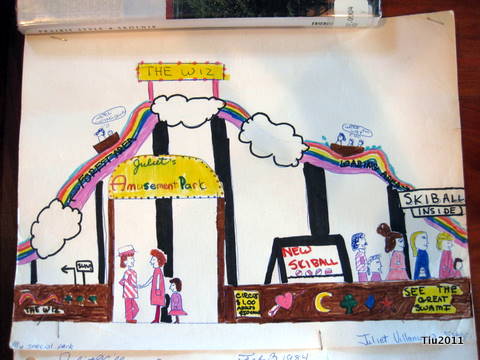 Kid art assignment 1984: Amusement Park
