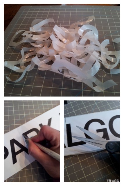 DIY Subway Art: cutting letters