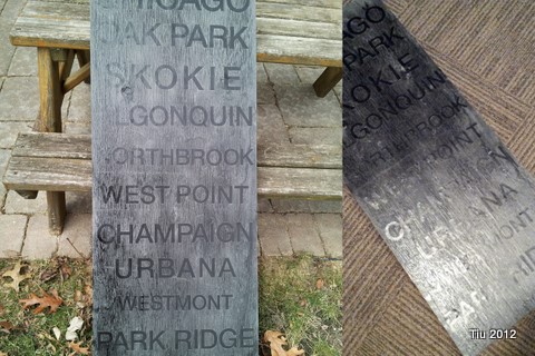 DIY Subway Art - Spray Black Paint