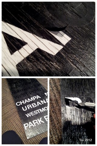 DIY Subway Art: Removing stencils