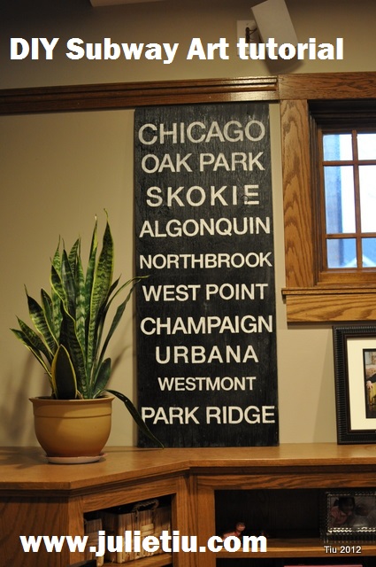 DIY Subway Art Tutorial labeled