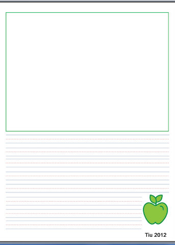 Teacher letter template - drawing and writing space