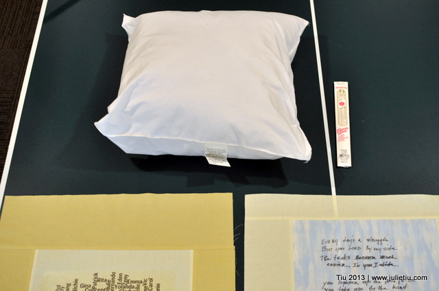 Materials used in the keepsake pillow project Materials used in the memory pillow project