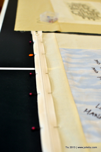 Zipper enclosure for pillow cover Handcrafted Keepsake Pillow