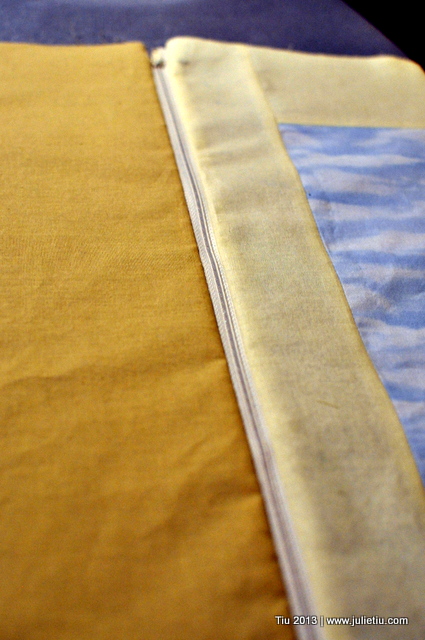 Finished zipper for pillow cover Handcrafted Keepsake Pillow