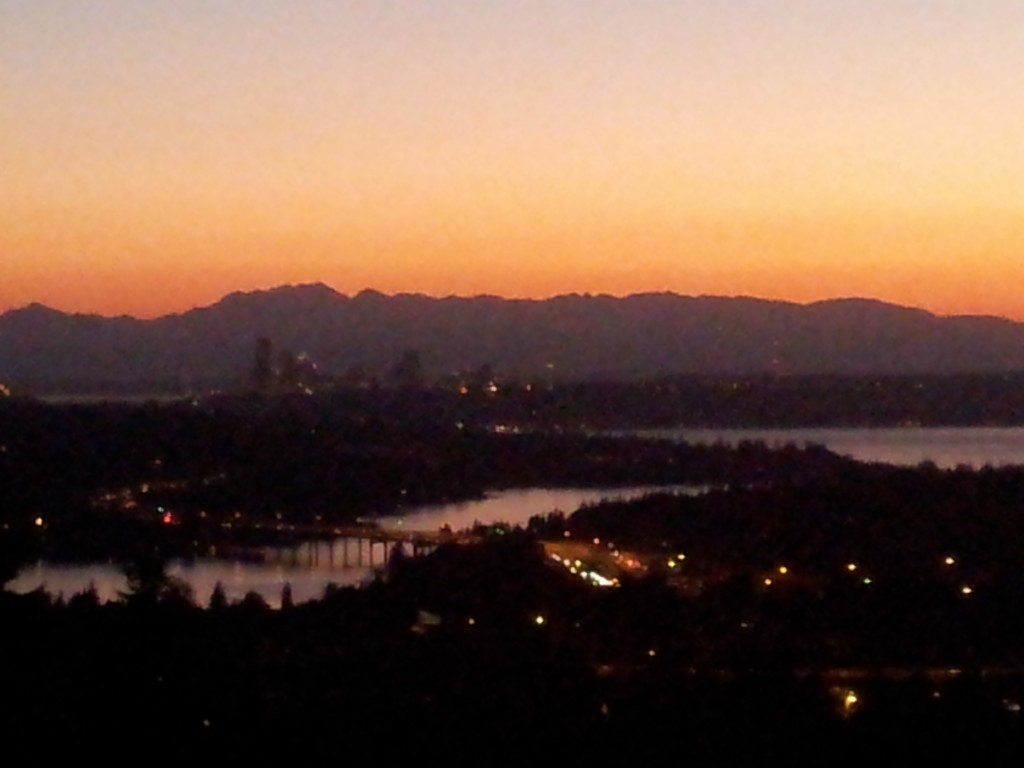 Bellevue WA at Sundown